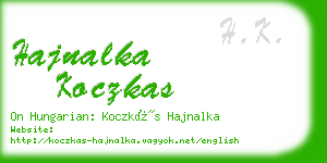 hajnalka koczkas business card